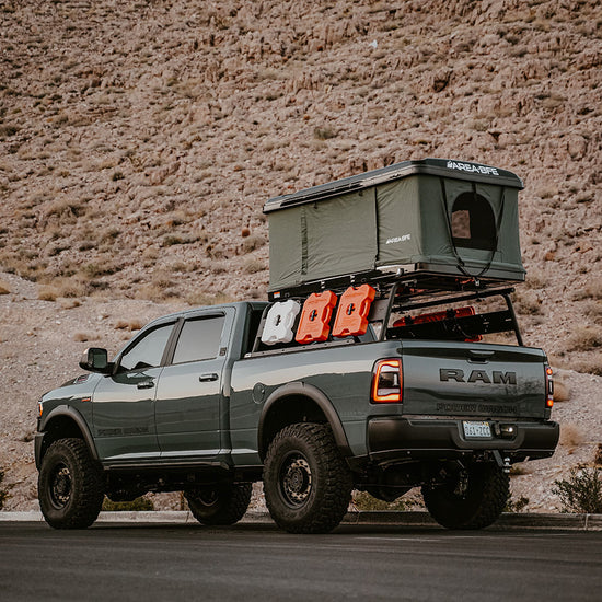 AreaBFE Tents Website Overlanding Roof Top Tent on Dodge Ram