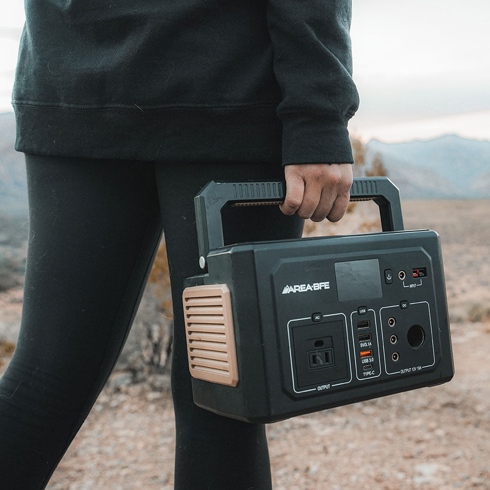 AreaBFE Tents premium 400 watt portable battery box for overlanding and camping.