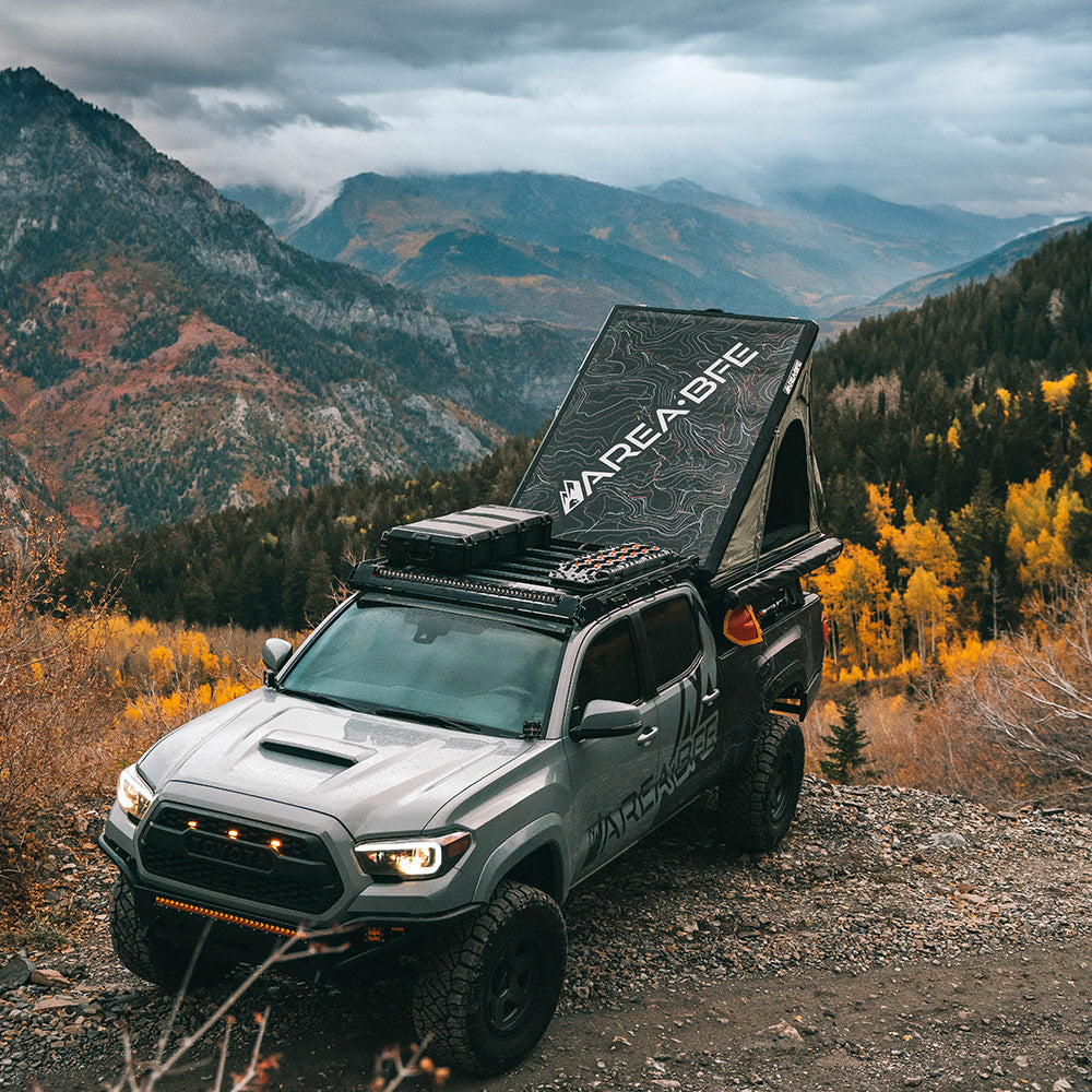 hard top roof top tent Black Series Hard Shell Roof Top Overland Camping Tent