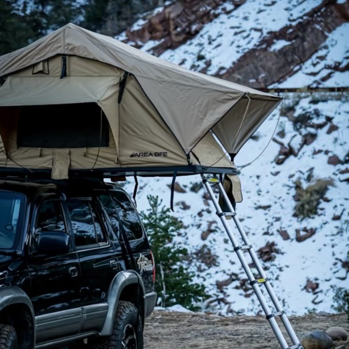 AreaBFE Tents - Premium roof top tents for overland / camping Telescoping Ladder
