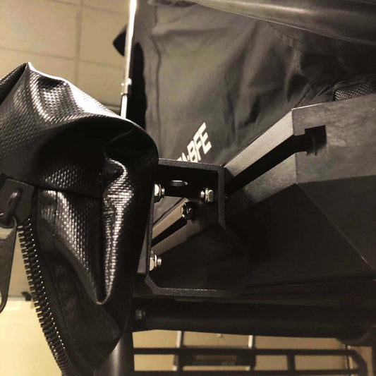 AreaBFE Tents pull out awning mounting brackets for black series tents.