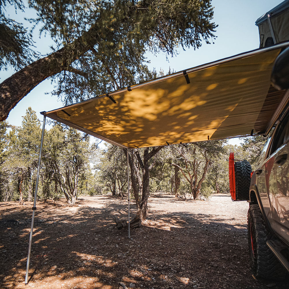 AreaBFE Tents - Premium roof top tents for overland / camping Pull Out Awning  that attaches to roof rails.