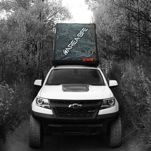 AreaBFE Tents - Premium roof top tents for overland / camping Black Series Logo Vinyl Laminate Top Cover For Hard Shell Tent for Cars, Trucks and Pickups